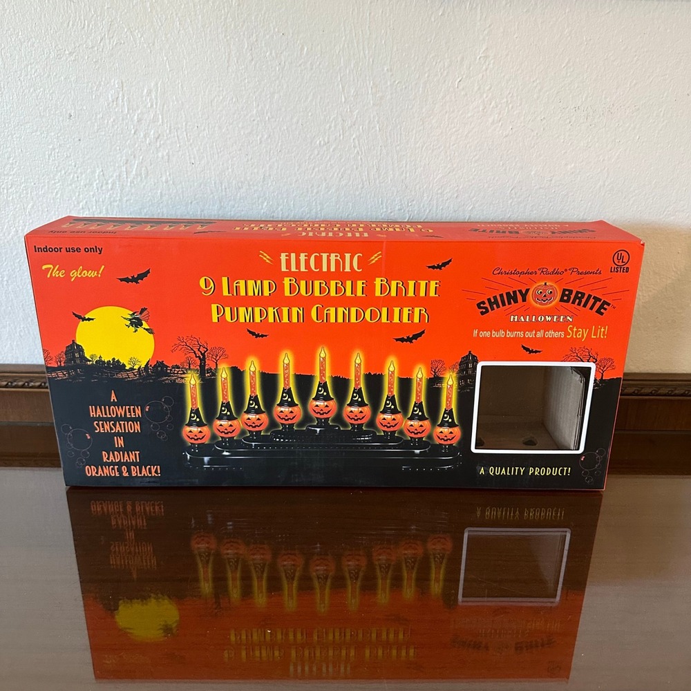 Christopher Radko Shiny Brite Halloween Pumpkin Candolier EMPTY Box